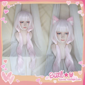 Pelucas NEKOPARA Lolita Harajuku para mujer con cosplay pelo largo pelucas fiesta - Imagen 1 de 1