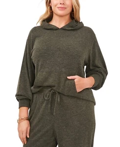 MSRP $69 1.State Plus Trendy Cozy Hoodie Top Green Size 0X - Picture 1 of 1