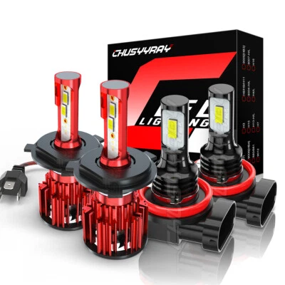 For Kia Rio Sedan 2012-2018 6000K LED Headlight High/Low Fog Lights Bulbs Combo - Image 1 of 4