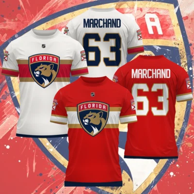 ¡NUEVO! Marchand Brad #63 Florida Panther Nombre y Número 3D Regalo Fan Hecho Todos los Tamaños Foto 1 de 4