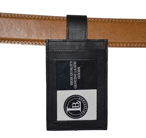 SOPORTE DE TARJETA DE CRÉDITO CON VENTANA TRANSPARENTE PARA TARJETAS DE CRÉDITO NEGRO DE LEATHERBOSS - Imagen 1 de 7