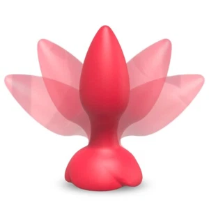 Red Rose Remote Control Vibrating Silicone Anal Butt Plug Vibrator Sex Toy - Picture 1 of 7