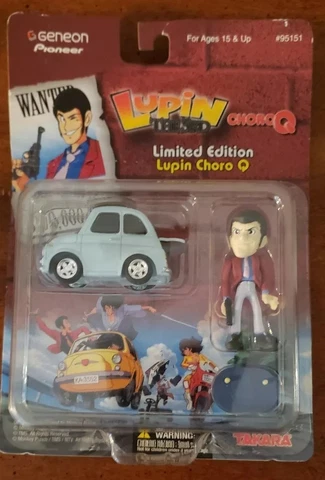 Lupin & Pullback ChoroQ Limited Edition Figure With Stand 2"  NEW Cover