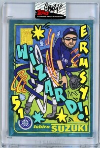 Topps Project 2020 #22 ICHIRO AUTO Hand Customized By ERMSY #11/15 Embellish AA