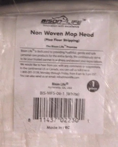 2 Bison Life industrielle Stärke Vlies Synthetik Schnitt Ende Nass Mopp Kopf Nachfüllpackung - Bild 1 von 5