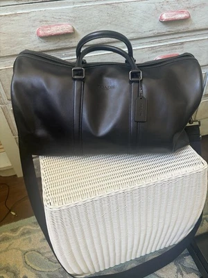 Coach Venturer Smith-LTH Black Leather Weekend Carry On Duffle, $698.00-NWOT - Image 1 of 4