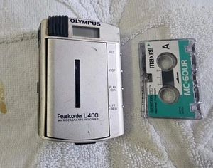 Olympus Pearlcorder L400 MicroCassette Recorder Untested - Picture 1 of 8