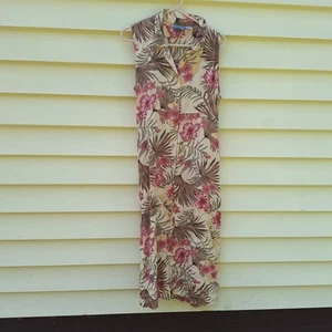 Bahama Beach Womens Maxi Sundress Size XL Tropical Floral Y2K Cottagecore Travel - Picture 1 of 13