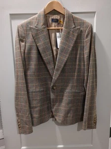 NWT Polo Ralph Lauren Womens Sz 12 Wool Blend Plaid Sportscoat Blazer Sportscoat - Picture 1 of 22