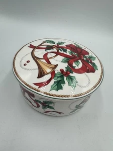 VTG Mikasa Maxima Jubilation FX074 Lidded Trinket Box Covered Dish French Horn - Picture 1 of 13