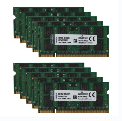 Kingston 4X2GB PC2 6400S 2RX8 DDR2 800MHz Laptop Memory RAM SO-DIMM Notebook lot - Image 1 of 4