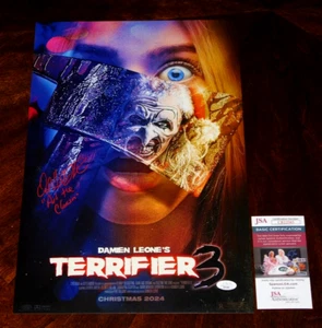 DAVID HOWARD THORNTON "ART THE CLOWN" SIGNED TERRIFIER 3 12X18 MOVIE POSTER JSA! - Picture 1 of 1