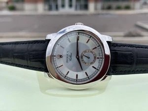 Rolex Cellini 5241 Platinum 38mm Glacier Blue Dial Manual Wind Watch with B+P - Picture 1 of 22