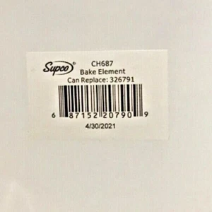 Genuine Supco CH687 Bake Element Fits 326791AP3095829 PS340505 14210176 RP778 - Picture 1 of 3