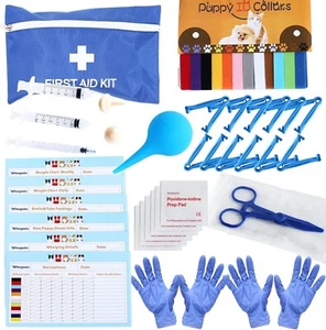 WEEGEEKS Whelping Kit,Whelping Kit for Puppies Birth with 12Pcs Whelping Collars - Picture 1 of 7