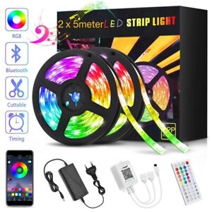 2 x 5Meter LED Strip Lights RGB5050 Colour Changing Kitchen Cabinet LED Lighting
