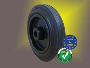 Gummirad ø 250 mm Kunststoffelge - Rollenlager 20mm - PAK frei  Made in der EU - Bild 1 von 1