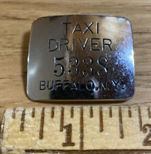 1950s Taxi Driver license pin Buffalo New York metal Original 1 3/4” No 5338