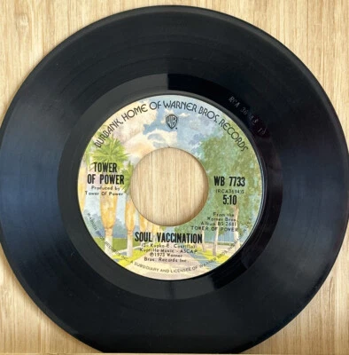 TOWER OF POWER: this time it's real / soul vaccination WB 7" Single 45 RPM 1973 - Image 1 of 4