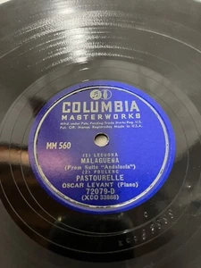 Columbia 78 RPM Masterworks Oscar Levant. Malaguena, Fire Dance. 72079-D - Imagen 1 de 4
