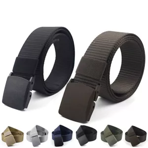Mens Nylon Outdoor Training Belt Heavy Duty Waist Strap Plastic Buckle - Picture 1 of 30