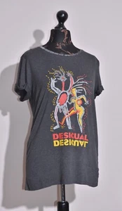BNWT Desigual Womens Grey Printed Short Sleeve T Shirt Size L - Picture 1 of 6