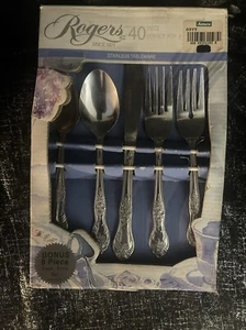 Vintage Rogers Edelstahl Geschirr Service für 8-40 Teile + 8 Steakmesser Set (lesen) - Bild 1 von 6