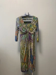 Vestido manga larga estampado cachemir/flores Etro para mujer talla 42 - Imagen 1 de 12