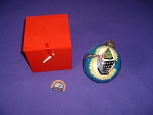Radio City Music Hall Interior Reverse Hand-Painted Holiday Ornament (1990s) - Picture 1 of 5