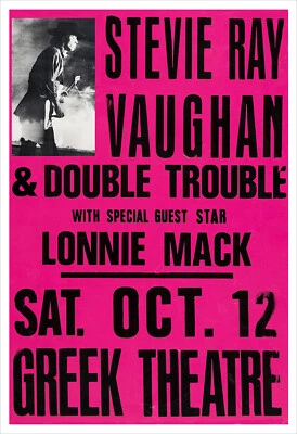 Stevie Ray Vaughan - concert poster print - Image 1 of 2