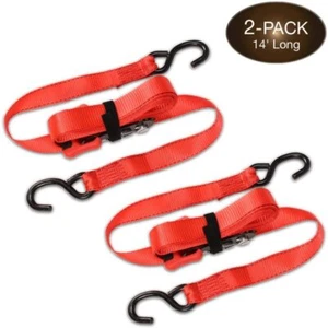 DC Cargo Sliding Ratchet Strap, 1 1/4"x14', 2-pack - Picture 1 of 7