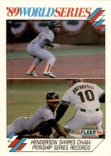 1990 Fleer '89 World Series #11 Rickey Henderson Oakland Athletics