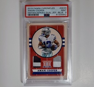 2019 Panini Chronicles Amari Cooper Hometown Heroes Dual Patch Blue /49 Cowboys 