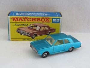 Vintage 1970 Lesney Matchbox Superfast #25 Ford Cortina con scatola originale Inghilterra - Foto 1 di 10