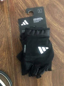 adidas Essential Adjustable Fingerless Gloves for Men or Women Padded LG NEW - Picture 1 of 3