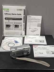 Canon PowerShot A400 Compact Digital Camera 3.2MP Silver FOR PARTS ONLY - Picture 1 of 7