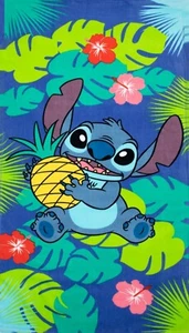 Stitch Tropical Bliss Kids Beach Towel measures 28 x 58 inches - Picture 1 of 6