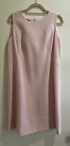 Akris Dress Womens 14 Light Pink Wool Sleeveless Shift - Picture 1 of 5
