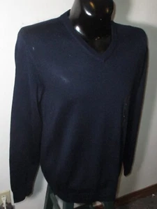 Suéter CLUB ROOM Azul Marino Mezcla Lana Merino Para Hombre Talla L Nuevo Con Etiquetas - Imagen 1 de 6