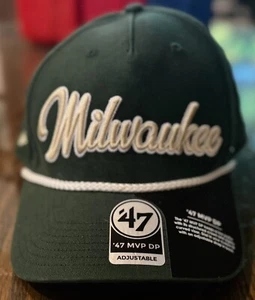 Milwaukee 47 Brand Bucks Hat Green Stag Rope Retro  - Bild 1 von 5