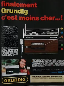 PUBLICITÉ DE PRESSE 1970 GRUNDIG DU C 201- FM - MAGNÉTOPHONE A CASSETTES - Bild 1 von 1