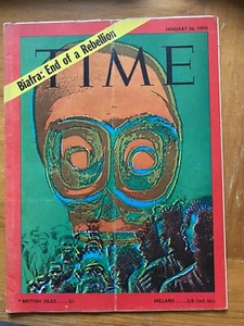 Time Magazine 1970 Biafra End of a Rebellion Psychedelic Fred Burrell NO LABEL - Picture 1 of 4