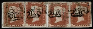 1841 1d Red Black Plate 5 HI HK HL JI All HANDSWORTH PENNY POST Cat. £2,400.00 - Picture 1 of 1
