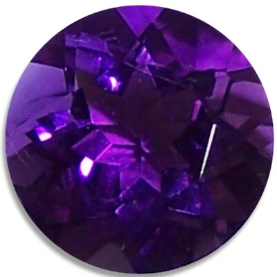Natural Amethyst Deep Purple Round (16 options) Faceted Loose Gems since 1989 US - Image 1 of 4