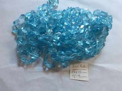 Lot De 300 Perles En Verre  BLEU Turquoise Pampilles Pour Lustre • 20.78€