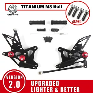 For Kawasaki Ninja 1000 Z1000 2014-2017 Racing Footrest Rearsets and Bolts Screw - Picture 1 of 8
