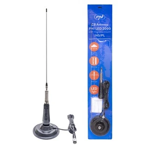 Antena CB PNI led 2000 i mocowanie mag świeci się podczas transmisji - Zdjęcie 1 z 12