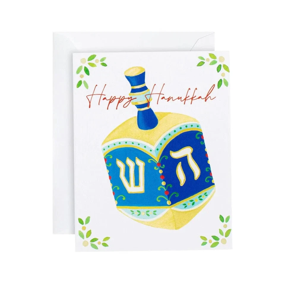 Caspari "Hanukkah Dreidel" Hanukkah Cards Box of 16 Cards with Envelopes, NEW - Image 1 of 1