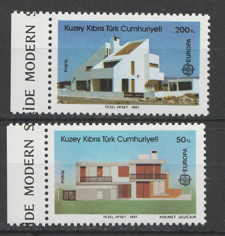 1987 Republic of Turkey in North Cyprus Sc#204-5 - Europa Architecture. MNH Cv$9 - Image 1 of 1