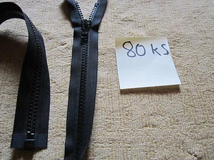 8 mm YKK Teilbaren Vislon Lederjacken Reißverschluß Schwarz  80 cm  (  80 K S - Picture 1 of 1